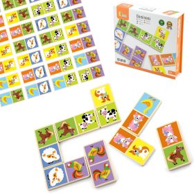 VIGA-Educational-Wooden-Domino-Blocks-Farm-Game-28-Pieces-Montessori-1