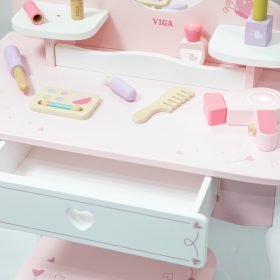 VIGA-Large-Wooden-Dressing-Table-in-White-and-Pink-with-Mirror-and-Chair-1