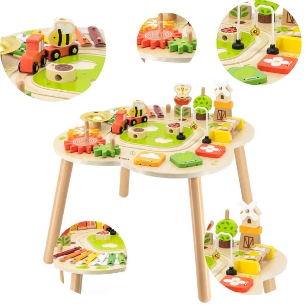 VIGA PolarB Educational Table Activities Pyramid Cymbals Sensory Montessori