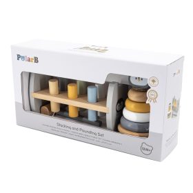 VIGA-PolarB-Set-Wooden-Pyramid-Penguin-Hammer-Punch-Montessori-2