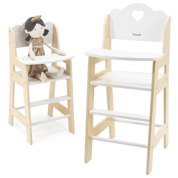 VIGA-PolarB-White-Wooden-Feeding-Chair-for-Dolls VIGA PolarB White Wooden Feeding Chair for Dolls