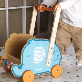 VIGA-PolarB-Wooden-2-in-1-Stroller-Walker-Elephant-2 Elephant