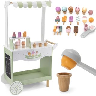 VIGA PolarB Wooden Ice Cream Stand Mobile Ice Cream Parlor
