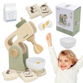 VIGA PolarB Wooden Kitchen Mixer Green + Accessories