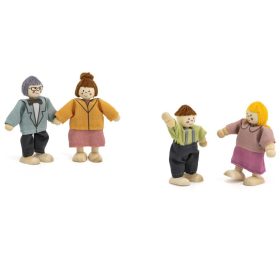VIGA-Set-of-Wooden-Dolls-with-Cloth-Clothes-4-pcs-1