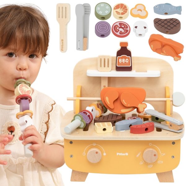 VIGA Wooden BBQ Grill Set