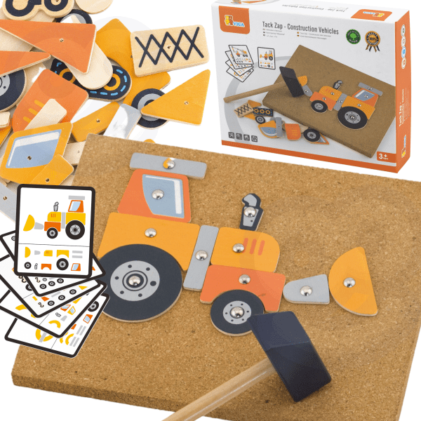 VIGA-Wooden-Nailing-Toy-Construction-Vehicles-45-Pieces-Montessori VIGA Wooden Nailing Toy Construction Vehicles 45 Pieces Montessori