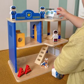 VIGA-Wooden-Police-Station-Police-Car-3-levels-14-pieces-3