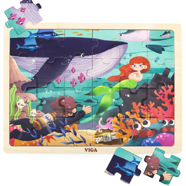 VIGA-Wooden-Puzzle-24-Pieces-Puzzle-Secrets-of-the-Sea VIGA Wooden Puzzle 24 Pieces Puzzle Secrets of the Sea