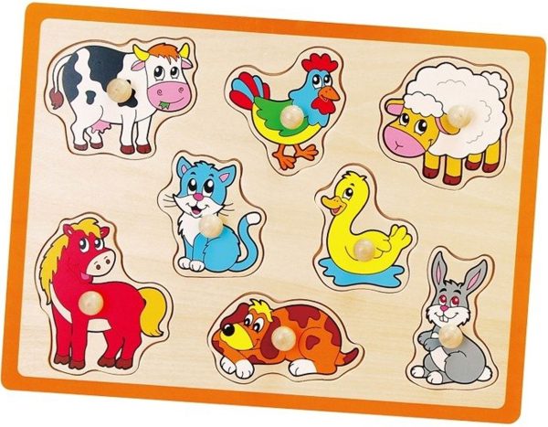 VIGA-Wooden-Puzzle-Farm-Animals-Jigsaw-Puzzle VIGA Wooden Puzzle Farm Animals Jigsaw Puzzle