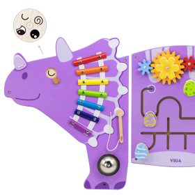 VIGA-Wooden-Sensory-Manipulation-Board-EDU-Triceratops-2