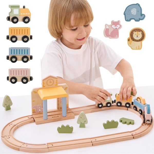 Viga-PolarB-Wooden-Train-Set-30-pcs Viga PolarB Wooden Train Set 30 pcs.