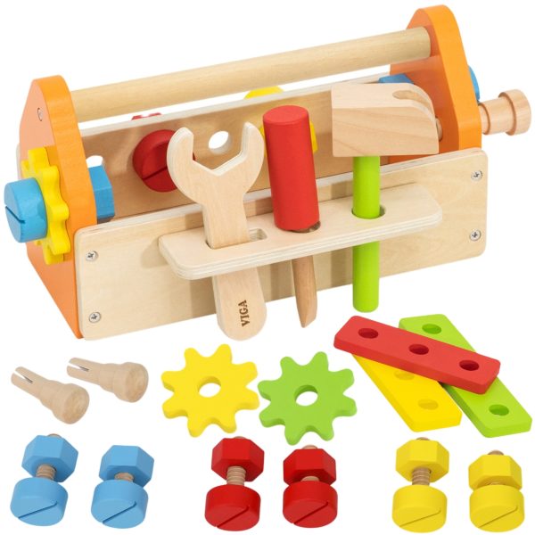 Viga-Tool-Box-Wooden-Set Viga Tool Box Wooden Set