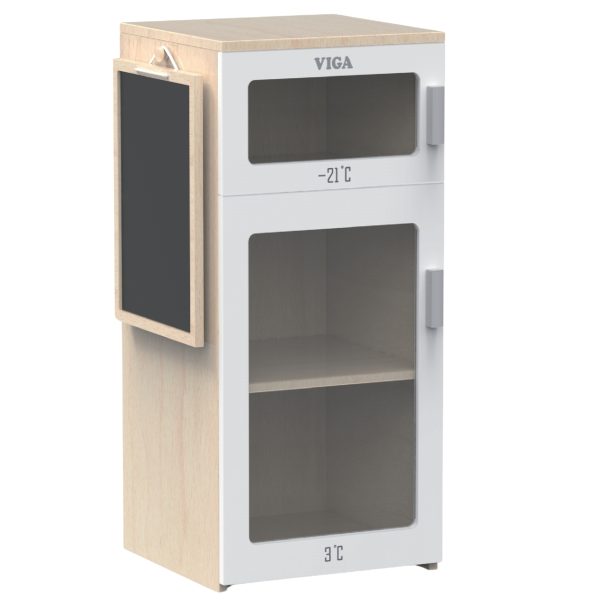 Viga-Wooden-Fridge-with-Chalkboard Viga Wooden Fridge with Chalkboard
