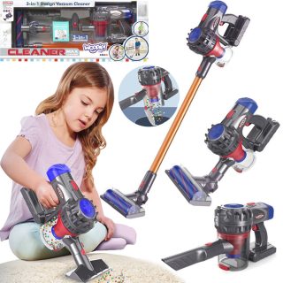 WOOPIE 3-in-1 Interactive Upright Vacuum Cleaner for Children with Suction Function