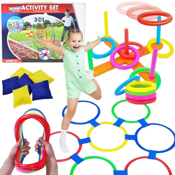 WOOPIE-3-in-1-Serso-Cornhole-Hopscotch-Bean-Bag-Throw-Set WOOPIE 3-in-1 Serso Cornhole Hopscotch Bean Bag Throw Set