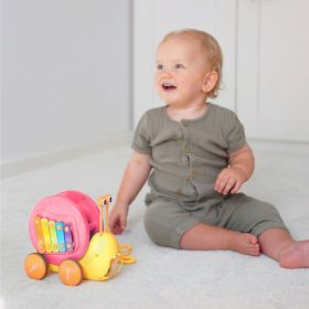 WOOPIE-4-in-1-Pull-Along-Snail-Cymbals-Sensory-Gears-Launcher-Small-Car-3 Launcher + Small Car