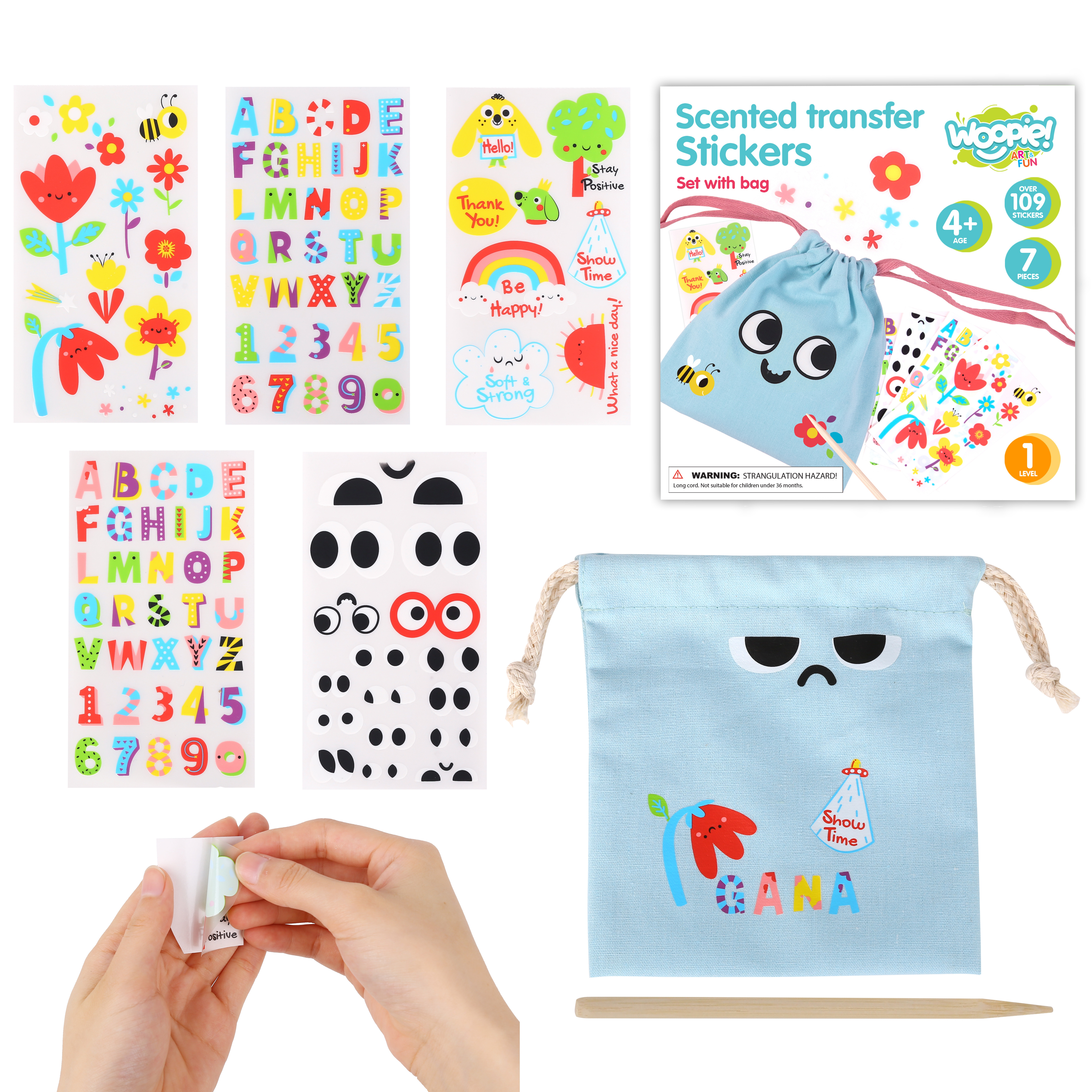 WOOPIE ART&FUN Creative Set Magic Bag + Stickers for Decoration over 109 pcs (SET OF 5)
