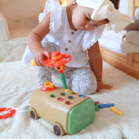 WOOPIE-Arcade-Game-Woodpecker-Bug-Hammer-3in1-Stroller-Puller-for-Babies-3