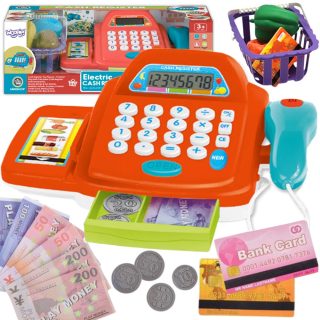 WOOPIE Cash Register with Calculator and Accessories