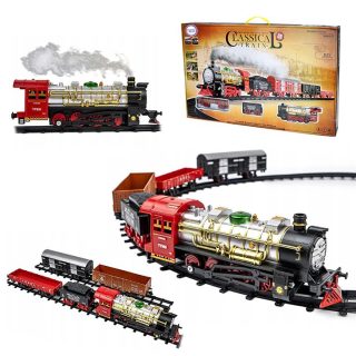 WOOPIE Classic Electric Train Railway Track Sound Light + 29 Acc.