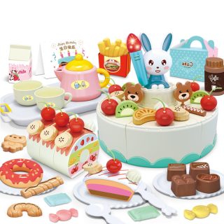 WOOPIE Confectionery Birthday Cake for Cutting + Tea Set 85 pcs.
