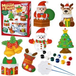 WOOPIE DIY Paint Craft Kit - Make Plaster Cast Figurines and Paint - Christmas Kit