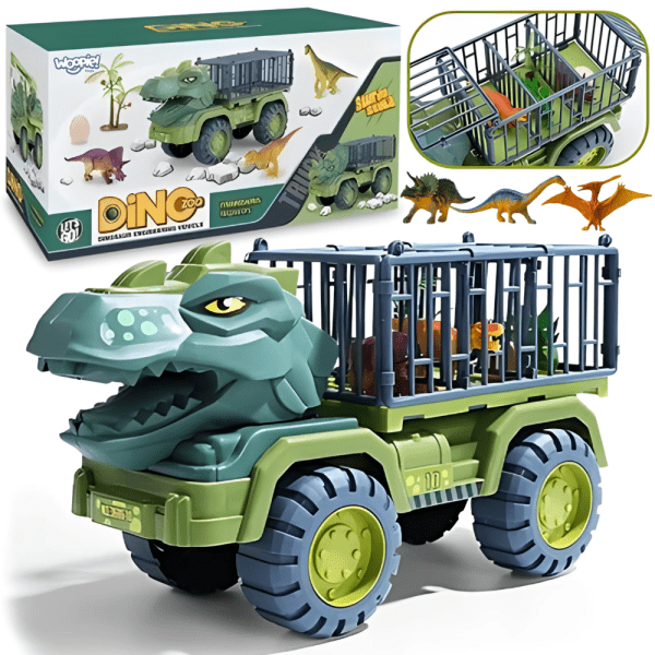 WOOPIE-Dinosaur-Truck-Transporter-Figures WOOPIE Dinosaur Truck Transporter Figures
