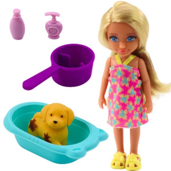 WOOPIE-Doll-with-Dog-Bathtub-and-Pet-Care-Accessories WOOPIE Doll with Dog Bathtub and Pet Care Accessories