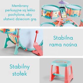 WOOPIE-Educational-Percussion-for-Children-5-Drums-1-Cymbal-Animal-Themed-Stool-2