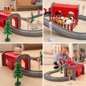 WOOPIE-Electric-Train-Set-Locomotive-Track-Farm-Animals-70-pcs-2