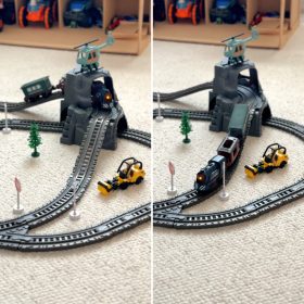WOOPIE-Electric-Train-Track-Retro-Train-Locomotive-2-Wagons-–-76-piece-Set-2