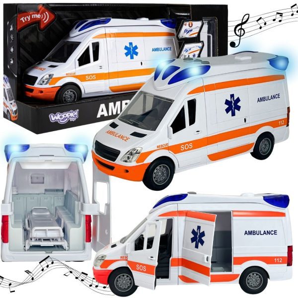WOOPIE-Emergency-Ambulance-Stretcher-Set-Sound-and-Light-Signals WOOPIE Emergency Ambulance Stretcher Set + Sound and Light Signals