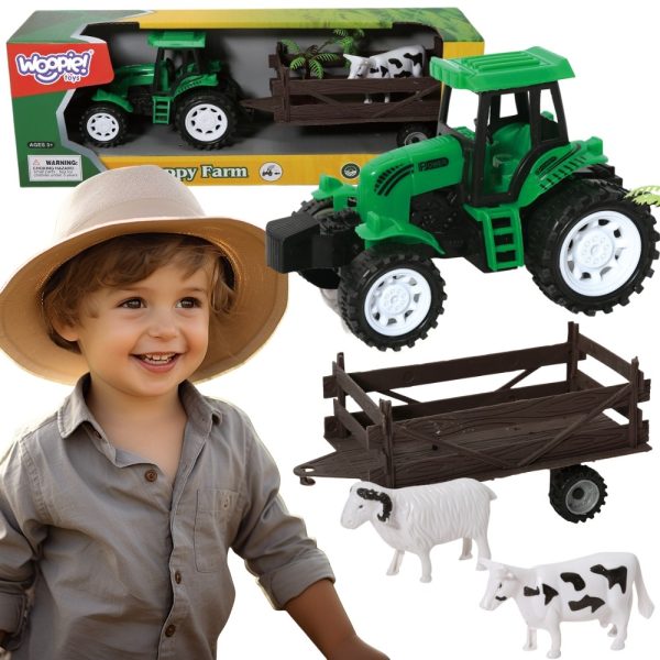 WOOPIE-Farm-Tractor-with-Trailer-and-Animals WOOPIE Farm Tractor with Trailer and Animals