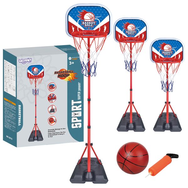 WOOPIE-Freestanding-Basketball-Set-Adjustable-Height-90-170cm-Ball WOOPIE Freestanding Basketball Set Adjustable Height 90-170cm + Ball