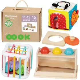 WOOPIE GREEN Box 5in1 Montessori Educational 11-12M FSC