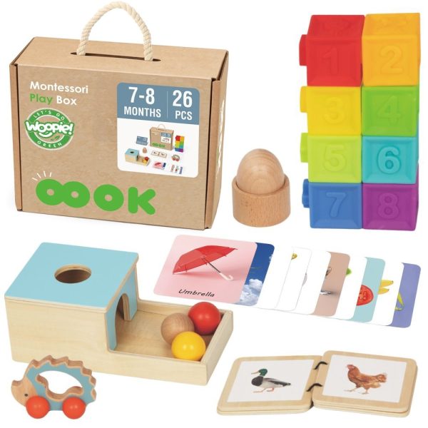 WOOPIE-GREEN-Box-XXL-Montessori-Educational-6-in-1-Sensory-Box-7-8-Months-26-pcs-FSC WOOPIE GREEN Box XXL Montessori Educational 6-in-1 Sensory Box 7-8 Months 26 pcs FSC