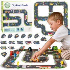 WOOPIE-GREEN-Road-Puzzle-for-Children-Highway-Model-21-pieces-FSC-Certified WOOPIE GREEN Road Puzzle for Children Highway Model 21 pieces FSC Certified