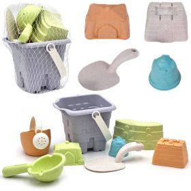 WOOPIE GREEN Sand Bucket Tower Set 8 pieces BIODEGRADABLE ORGANIC MATERIAL