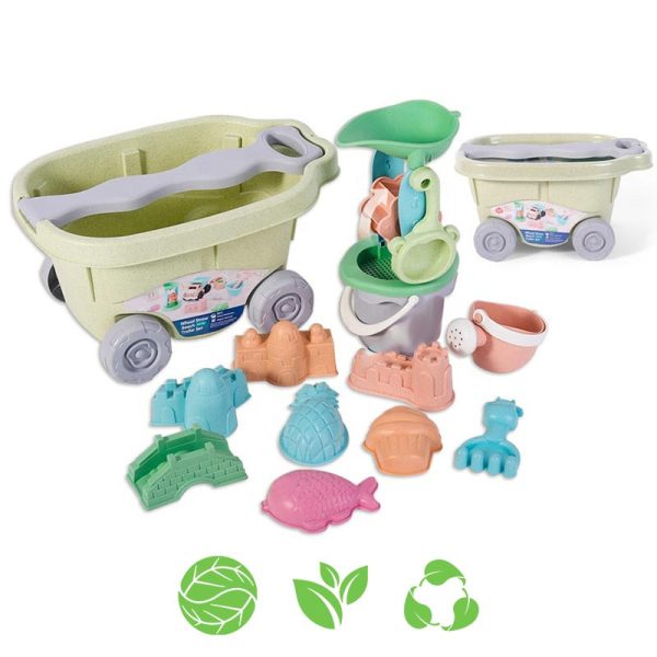 WOOPIE GREEN Sand Play Set with Cart 13 Pieces