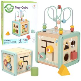 WOOPIE-GREEN-Wooden-Activity-Cube-Multifunctional-Educational-Sorter WOOPIE GREEN Wooden Activity Cube Multifunctional Educational Sorter