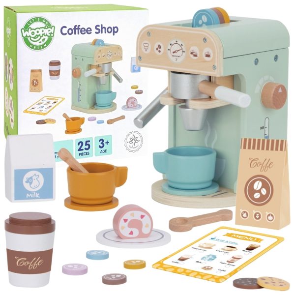 WOOPIE GREEN Wooden Coffee Maker Confectionery Barista 25 pcs.