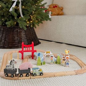 WOOPIE-GREEN-Wooden-Zoo-Train-Set-XL-Magnetic-Train-Track-60-pcs-FSC-1