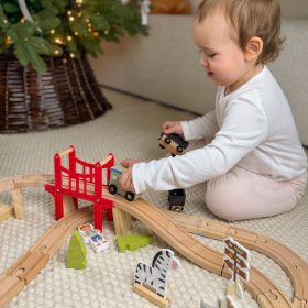 WOOPIE-GREEN-Wooden-Zoo-Train-Set-XL-Magnetic-Train-Track-60-pcs-FSC-3