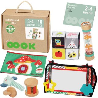 WOOPIE GREEN XXL Montessori Sensory and Education Box 6 in 1 FSC