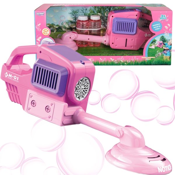 WOOPIE-Hand-Lawn-Mower-Bubble-Machine-Pink WOOPIE Hand Lawn Mower Bubble Machine Pink