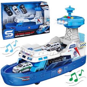 WOOPIE Interactive Police Patrol Boat - Scale 1:16 + 3 cars