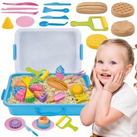 WOOPIE-Kinetic-Sand-6-Colors-1.2-kg-Restaurant-Table-Set-with-Molds WOOPIE Kinetic Sand 6 Colors 1.2 kg Restaurant Table Set with Molds