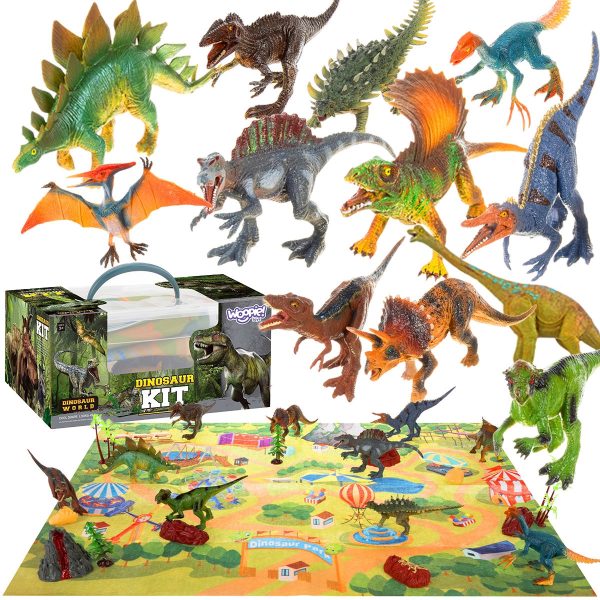 WOOPIE-Large-Set-of-Dinosaurs-XXL-Figures-Mat-Prehistoric-World WOOPIE Large Set of Dinosaurs XXL Figures + Mat "Prehistoric World"