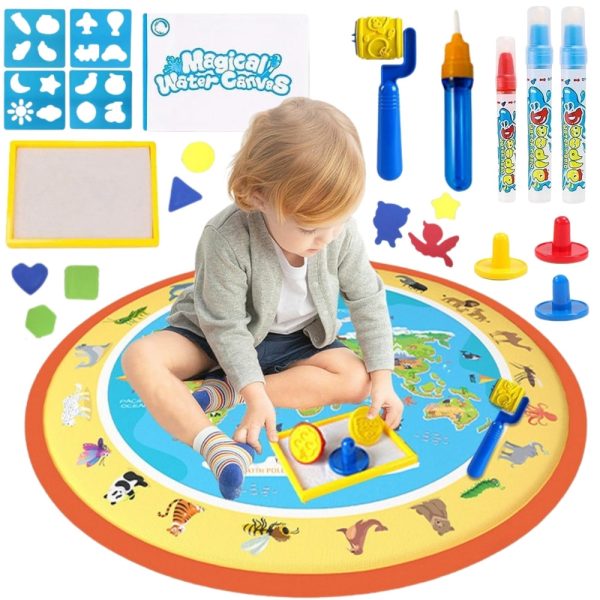 WOOPIE-Magic-Water-Painting-Mat-Round-ZOO-23-pcs WOOPIE Magic Water Painting Mat Round ZOO 23 pcs.